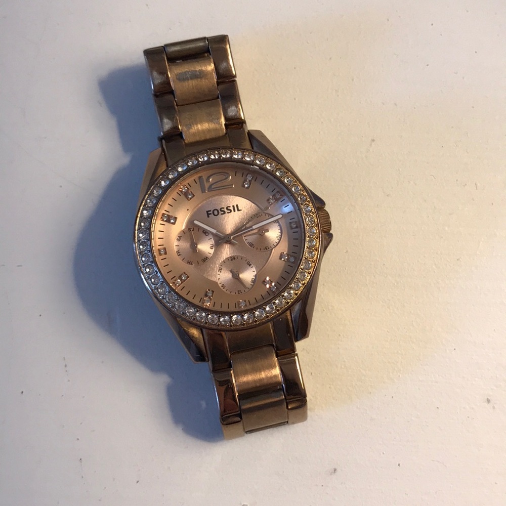 Rose Gold Fossil Watch